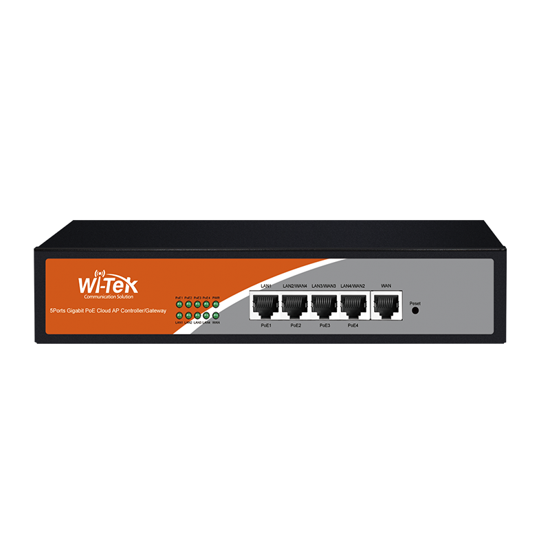 5 Gigabit-Ports (1 x WAN + 3 x WAN/LAN + 1 x LAN)