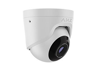 Ajax TurretCam (8 Mp/2.8 mm) weiß. Verkabelte IP-Kamera für Sicherheit